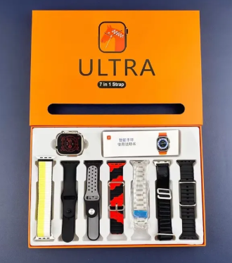 7-in-1 Ultra Smartwatch with Straps – Gift for All Ages