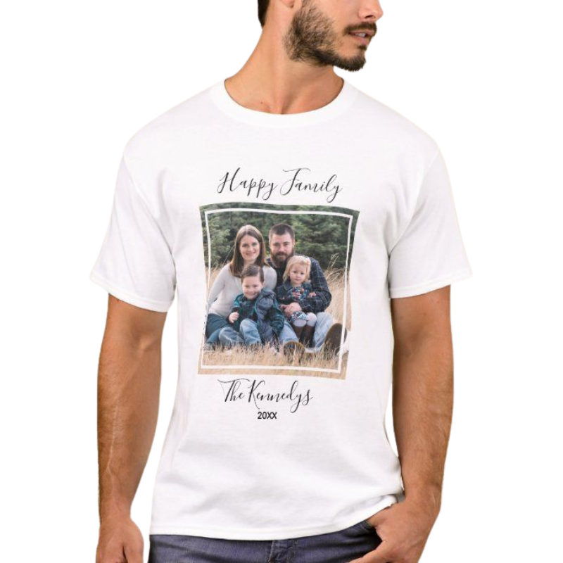 Custom Photo T-Shirt – White Sublimation Tee (Half Sleeves)